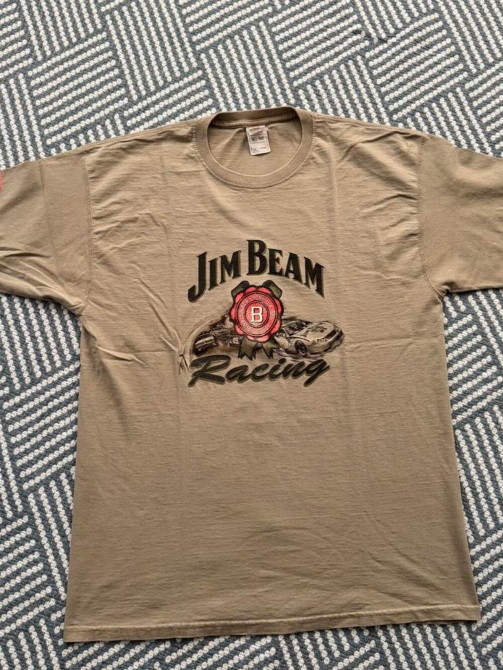 Vintage 90s Jim Beam Racing NASCAR Graphic Tee Men's XL